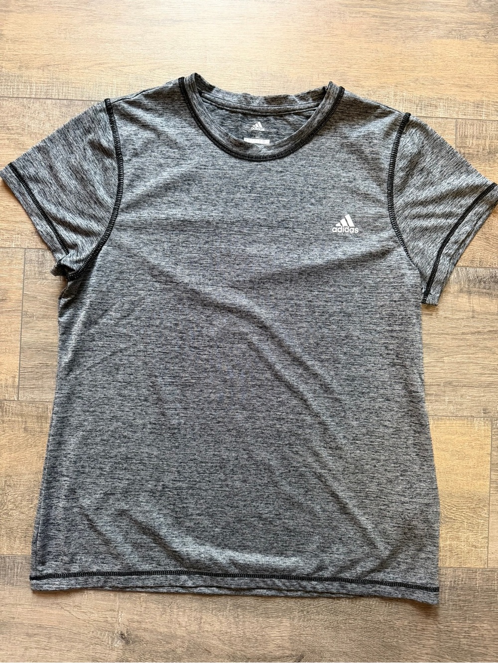 adidas Heather Gray Short Sleeve Athletic Golf Tee